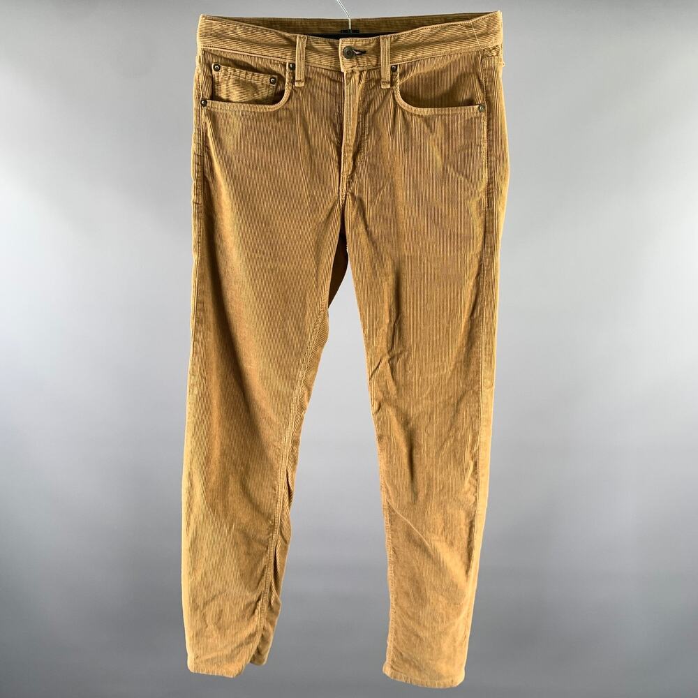 RAG & BONE Size 32 Camel Corduroy Cotton Blend Casual Pants